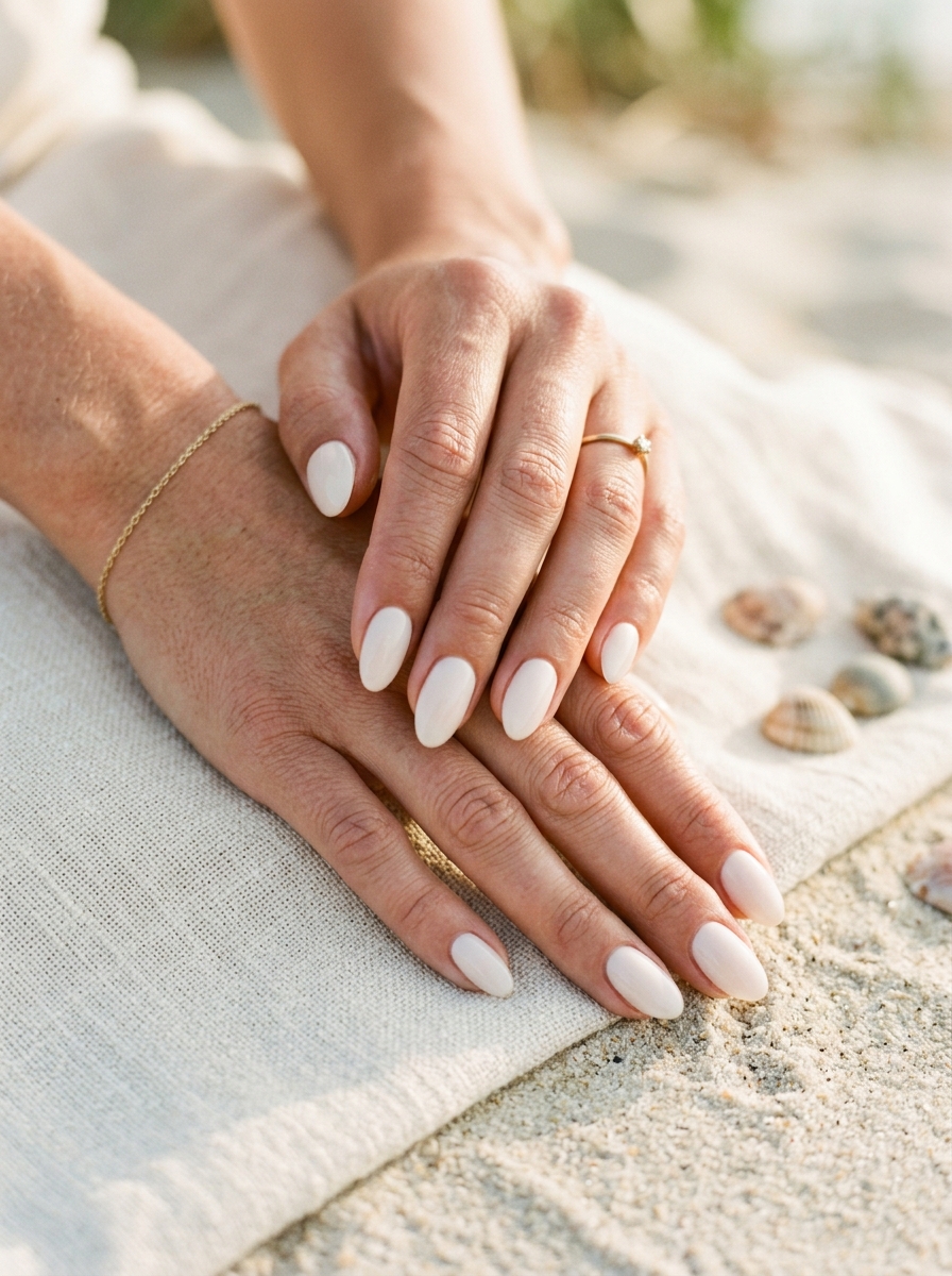 Coconut Milk Beach Nails